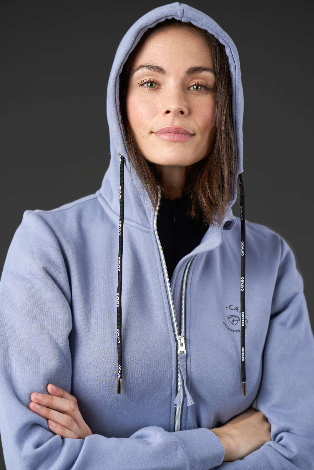 Catago Natalie hoodie med lynlås