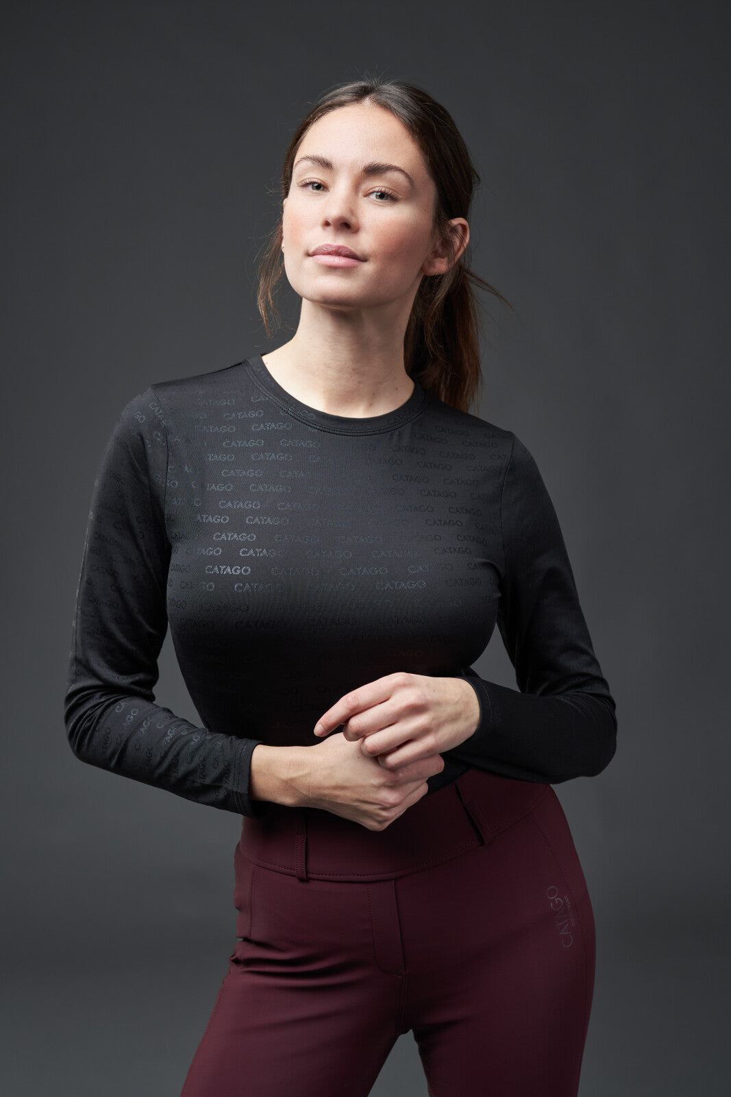 CATAGO Amina logo long sleeve riding shirt
