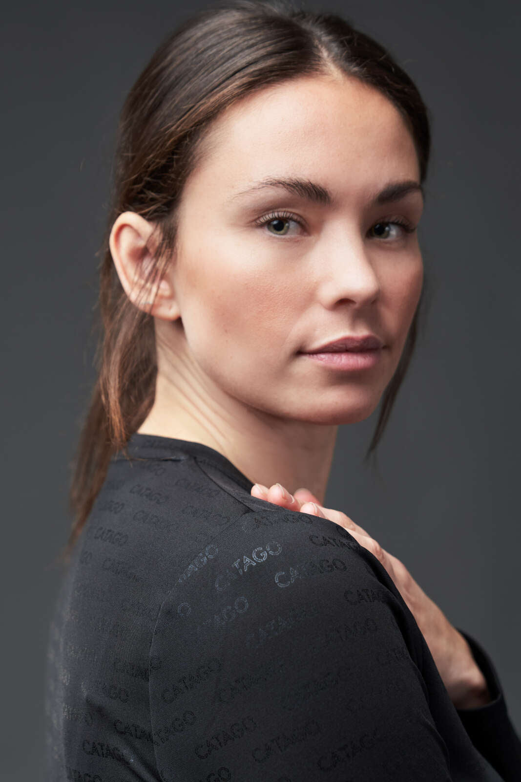 CATAGO Amina langærmet ridesbluse med logo