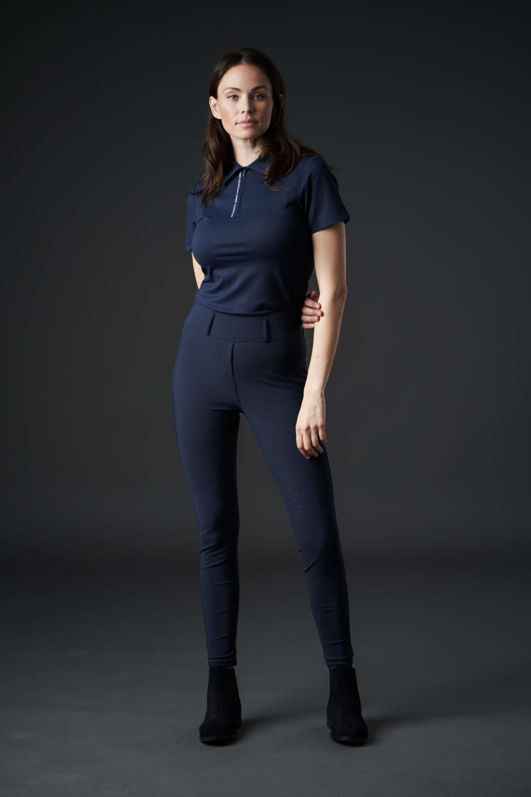 Catago Nash zip polo kortermet ridebluse