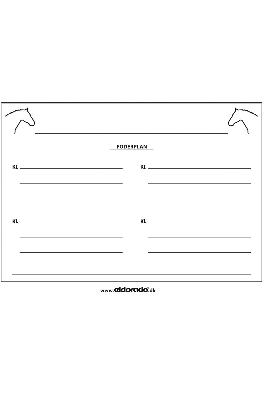 HorseGuard Fodertavle