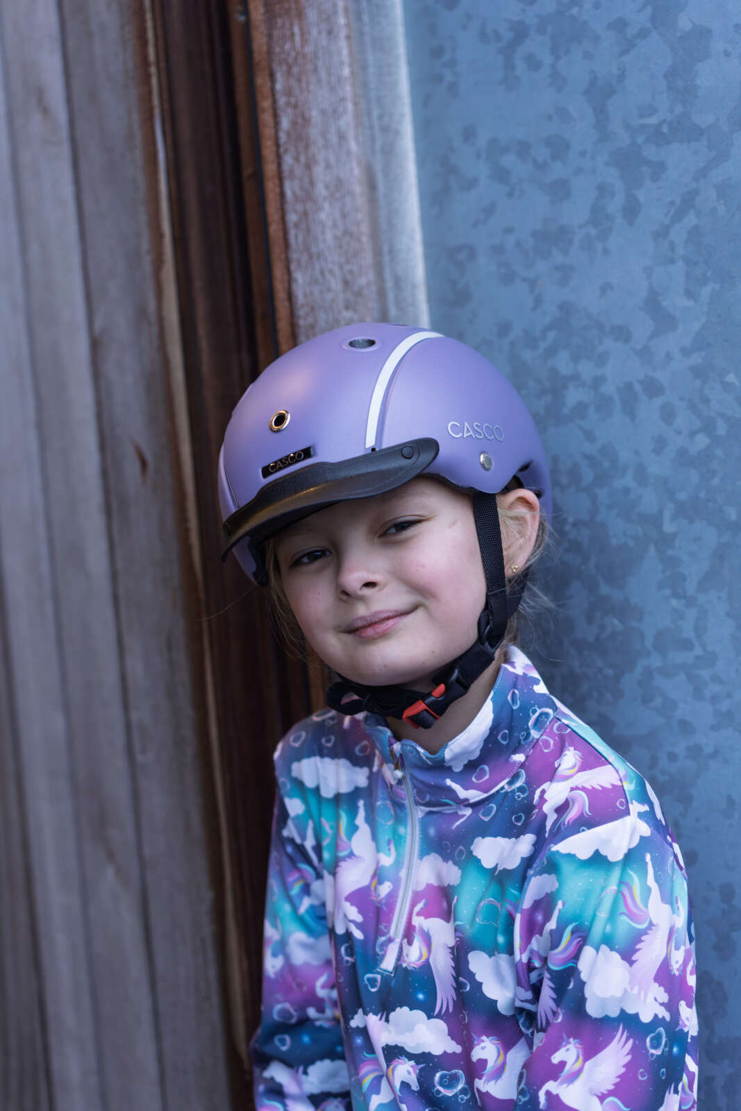 Casco Nori Princess Violet Ridhjälm för barn