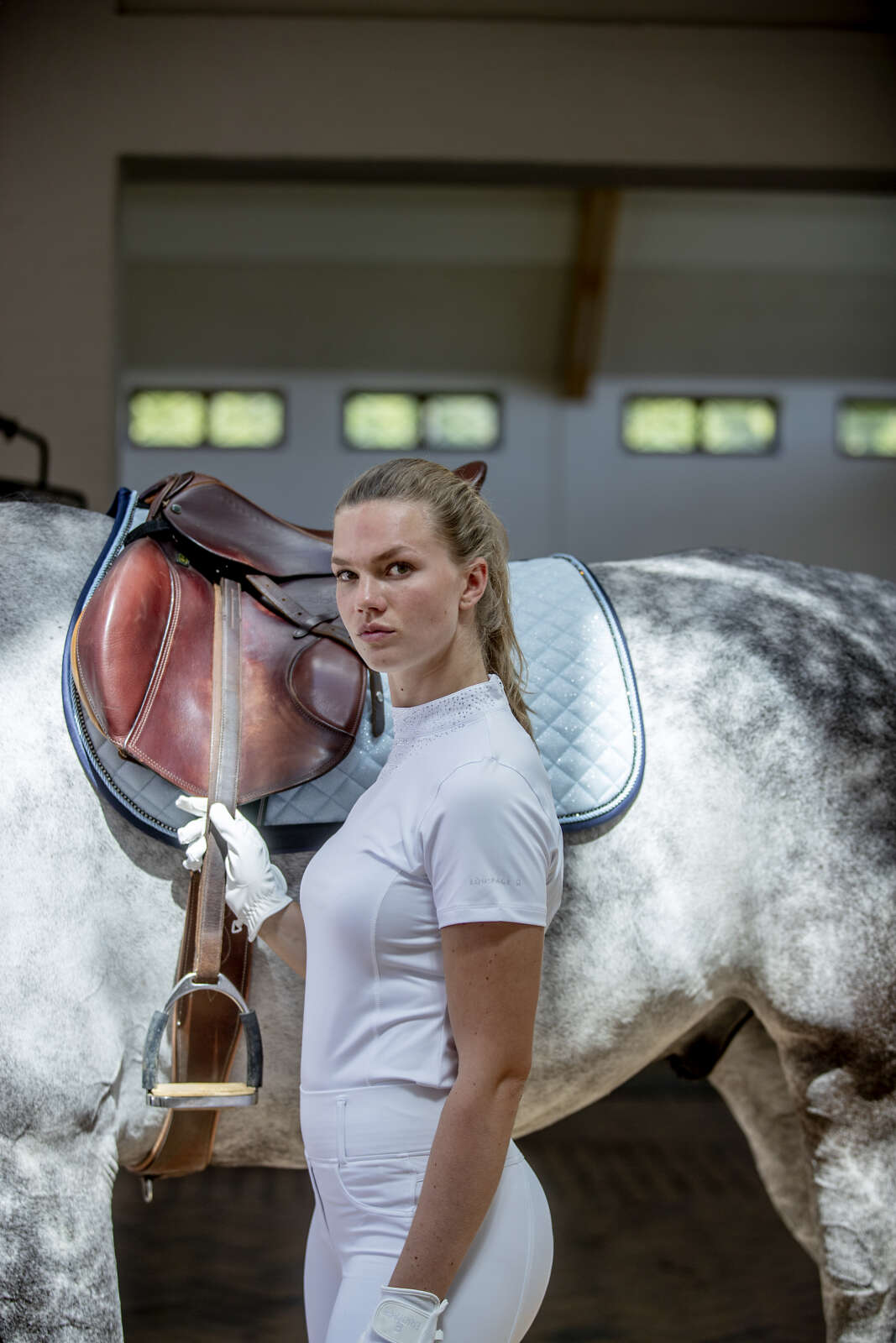 Equipage Tessa kortærmet stævnebluse