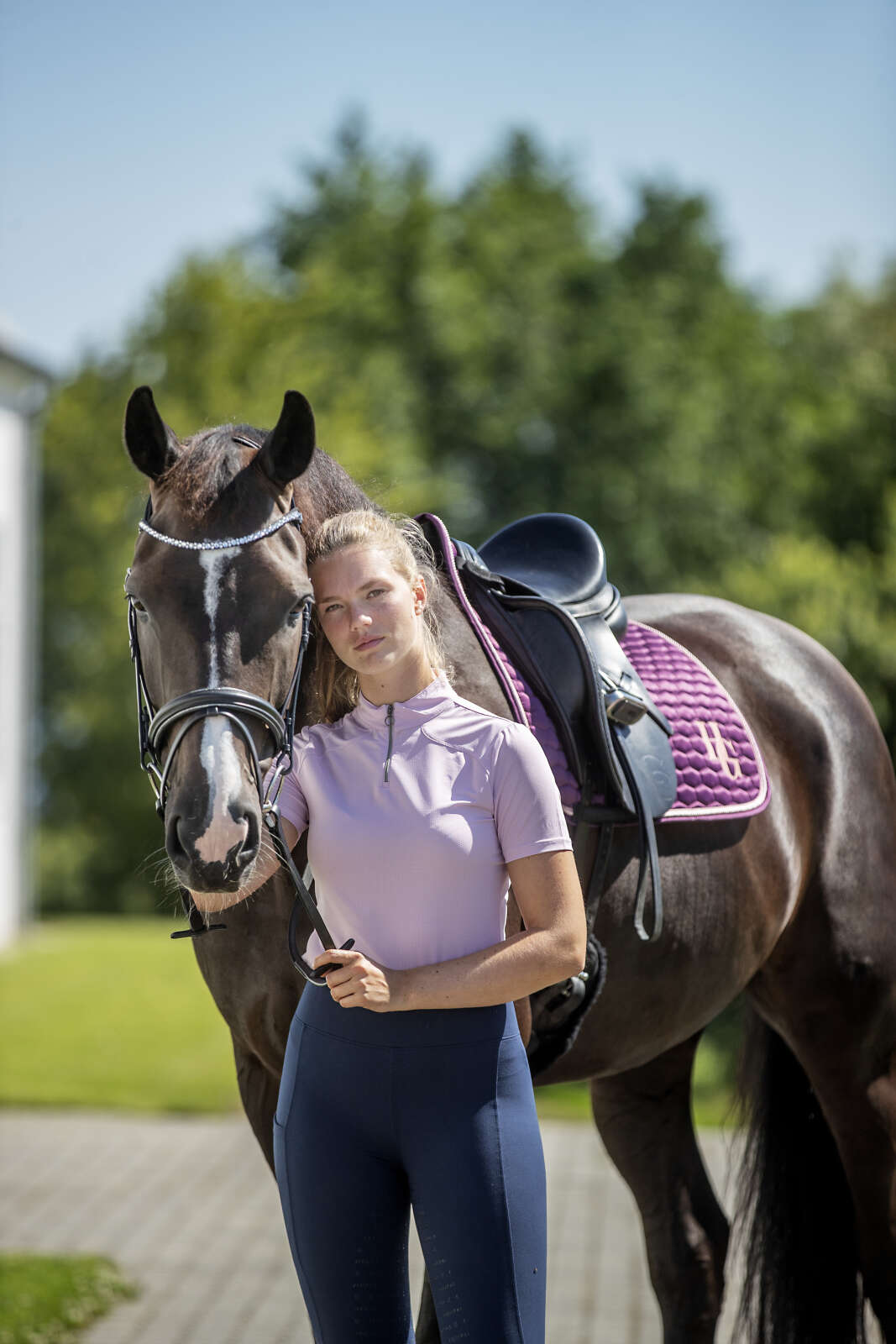 Equipage Hasty kortärmad ridblus med half-zip