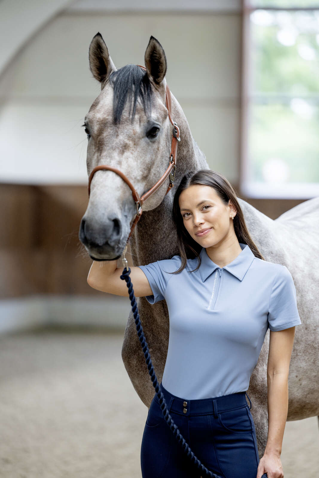 Catago Nash zip polo kortærmet ridebluse