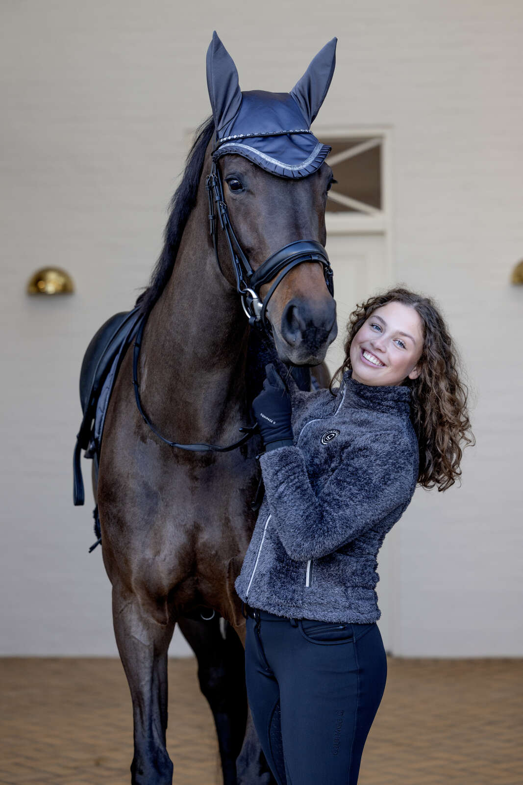 Equipage Vinnie teddyjakke med lynlås til børn