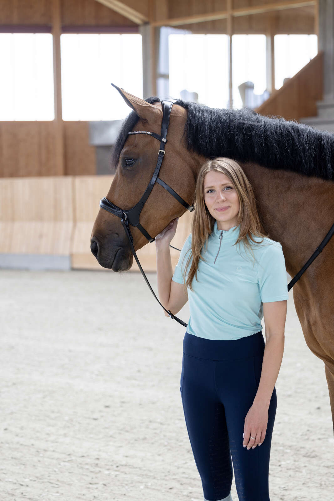 Equipage Hasty kortermet ridebluse med half-zip