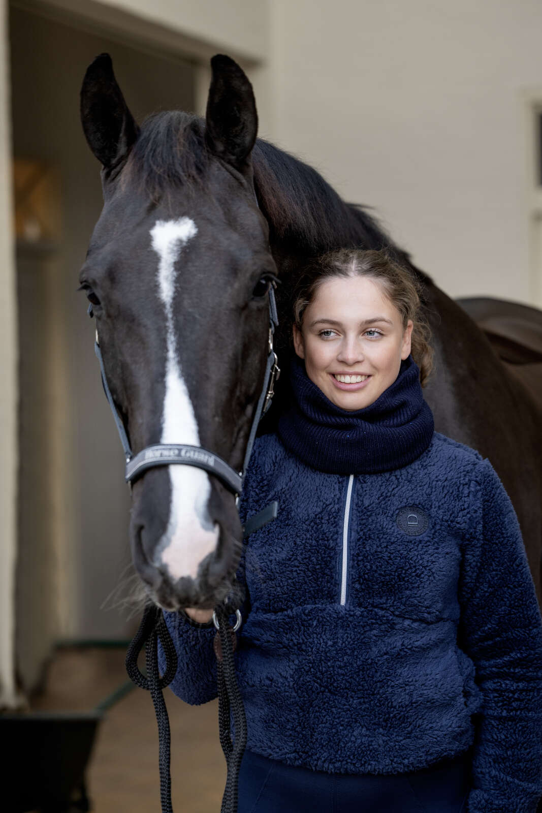 Equipage Vainy stickad halsvärmare med glitter