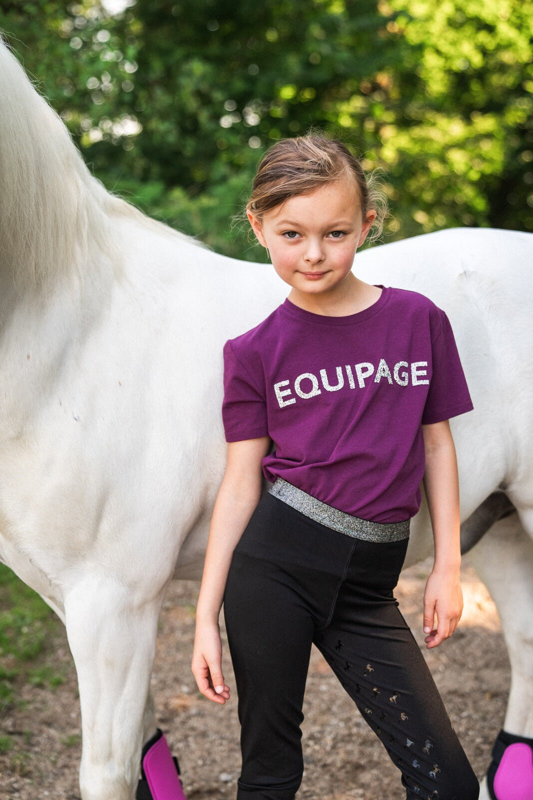 Equipage Telina short sleeve riding blouse for kids - Unamari