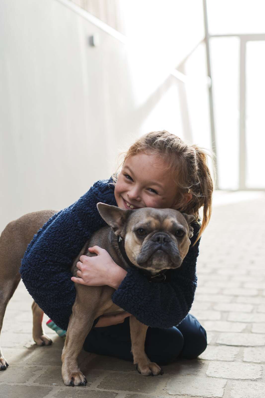 Equipage Veronika teddy med halv lynlås til børn