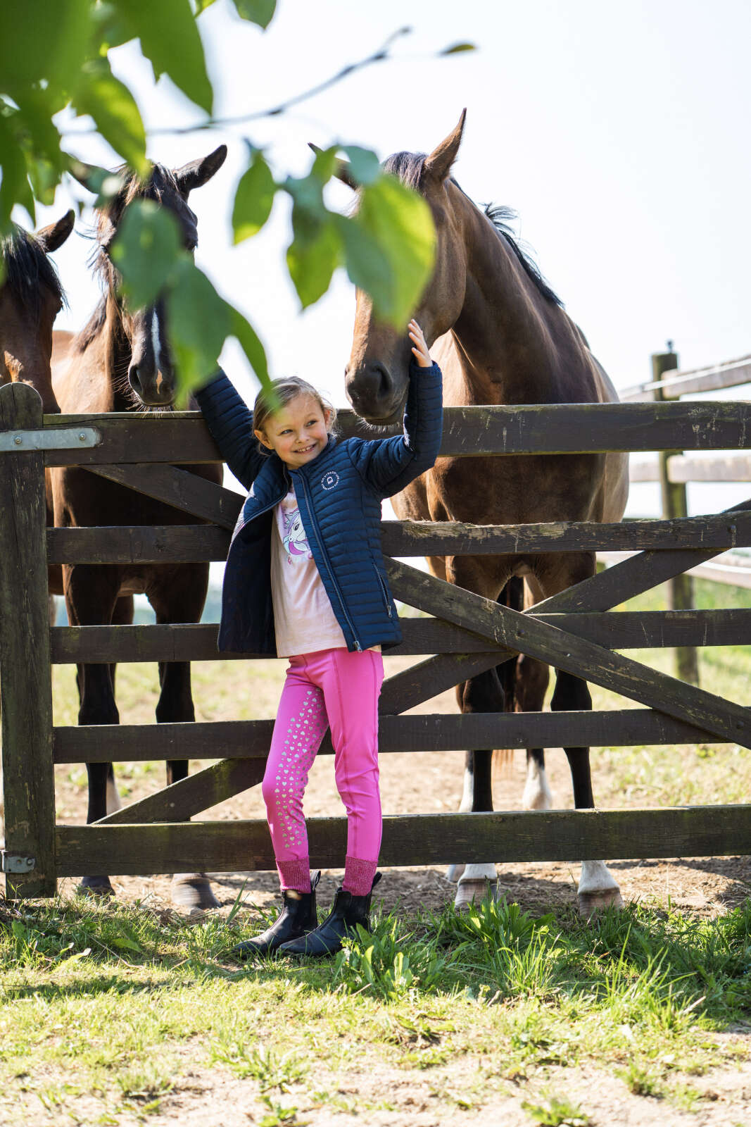 Equipage Molly Heart glitter ridetights med fullgrip