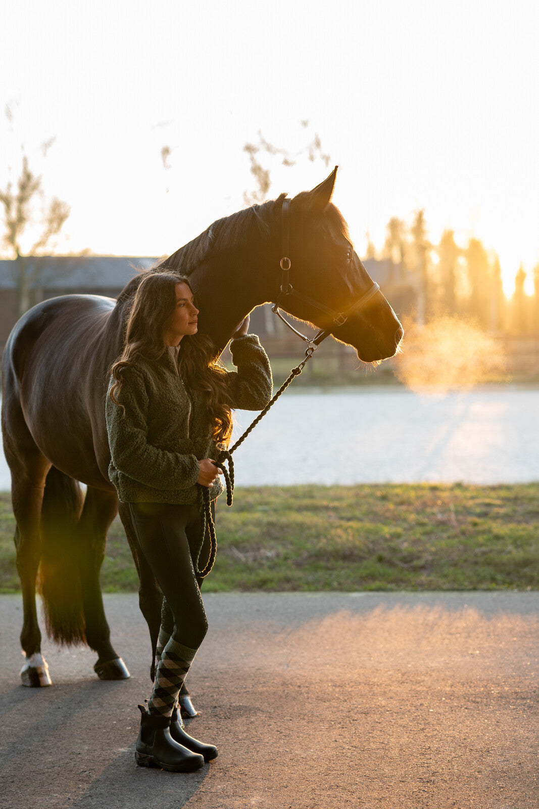 Equipage Joelle half-zip teddy riding jacket