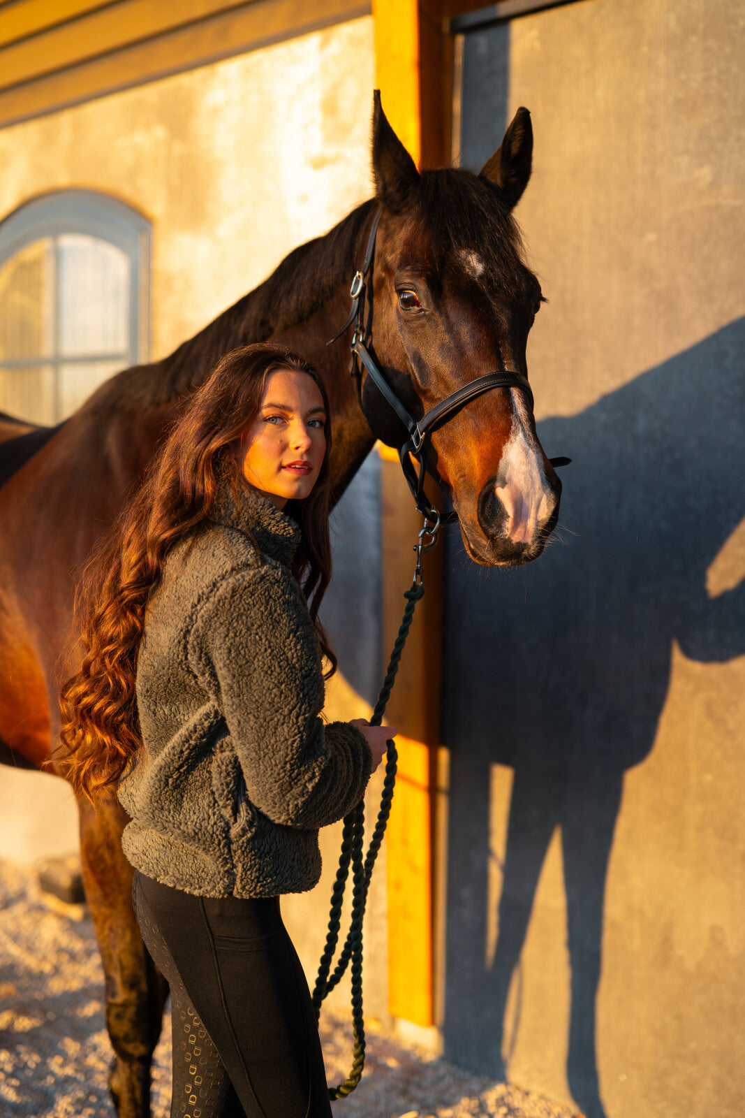 Equipage Joelle half-zip teddy riding jacket