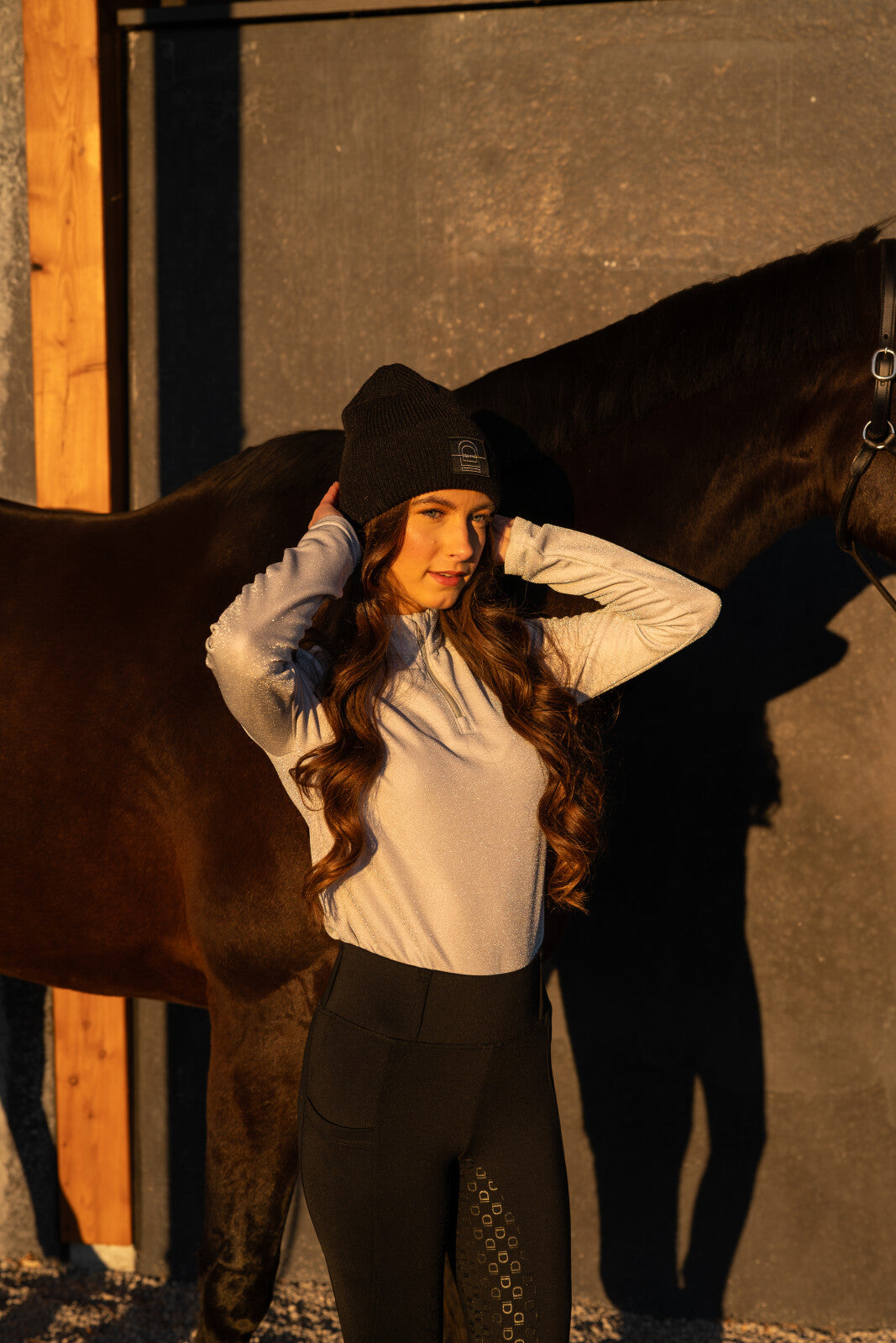 Equipage Shimmer half-zip long-sleeved riding shirt