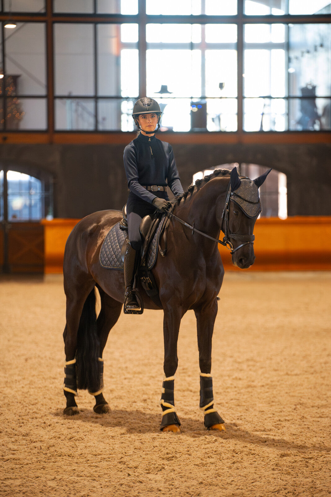 Equipage Mips Guardian ridehjelm, Mat, Glitter top sort