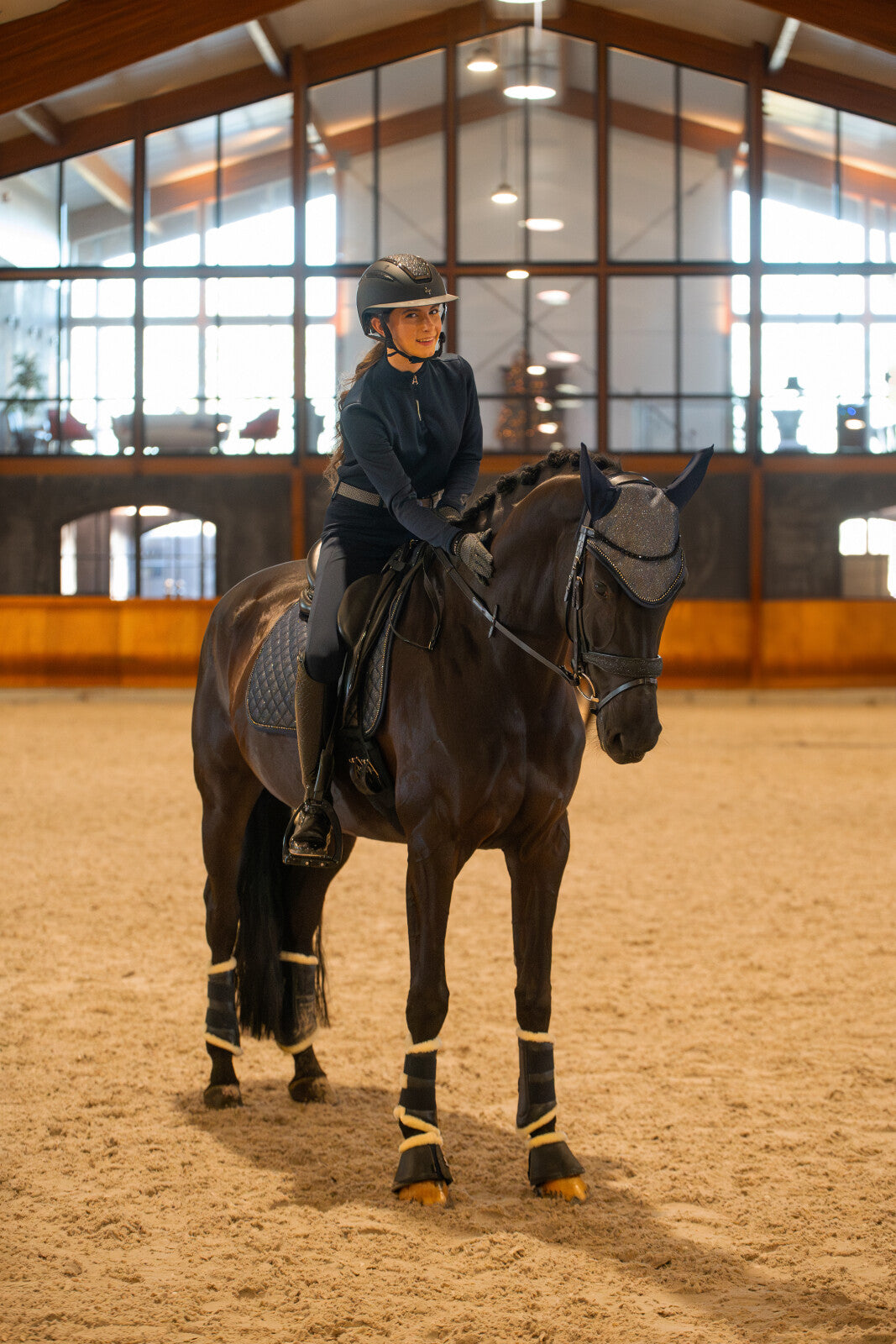 Equipage Scarlet half-zip long-sleeved riding shirt