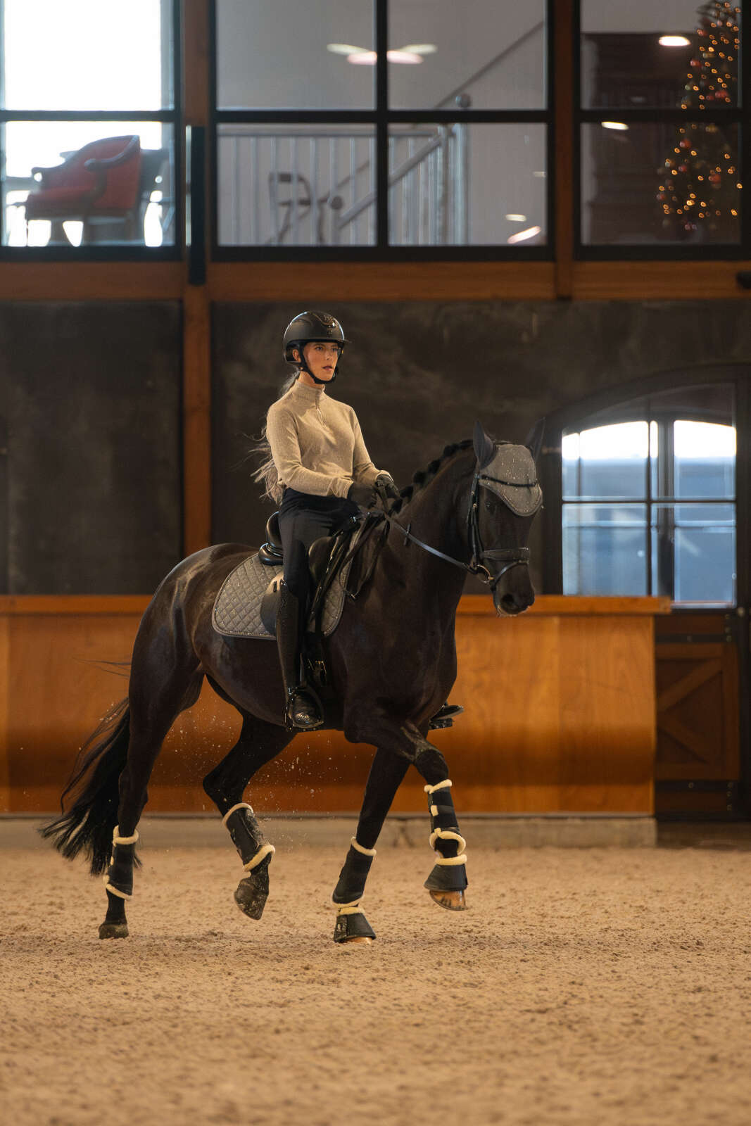 Equipage Stacey half-zip langærmet ridebluse