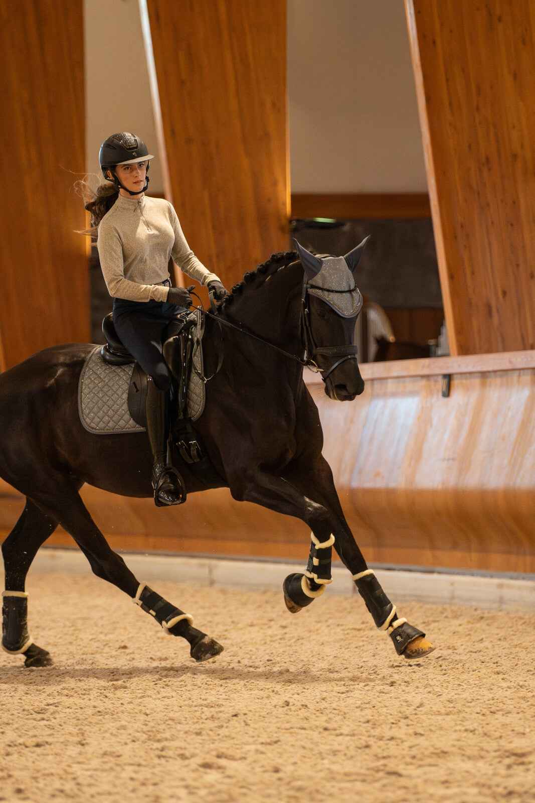 Equipage Stacey långärmad ridskjorta med half-zip