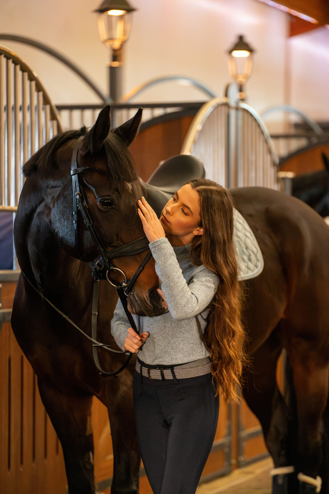 Equipage Stacey half-zip langærmet ridebluse