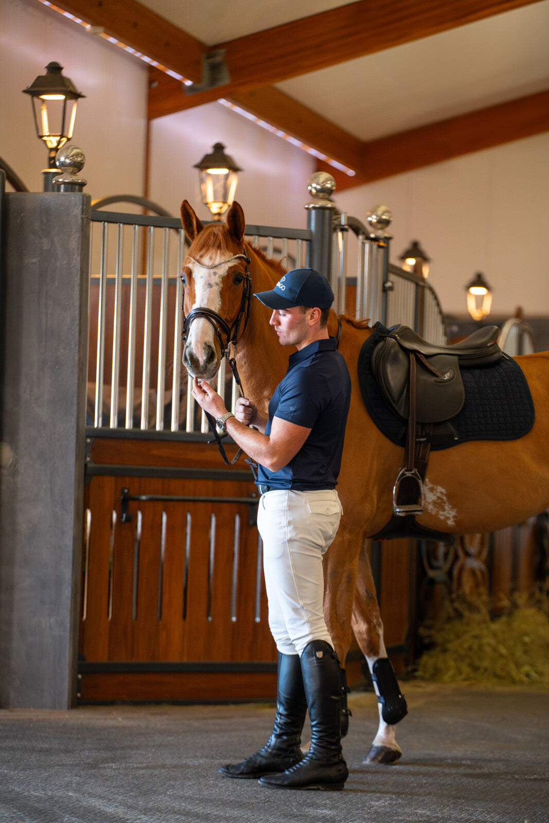 CATAGO MEN Nathan zip polo short sleeve riding shirt