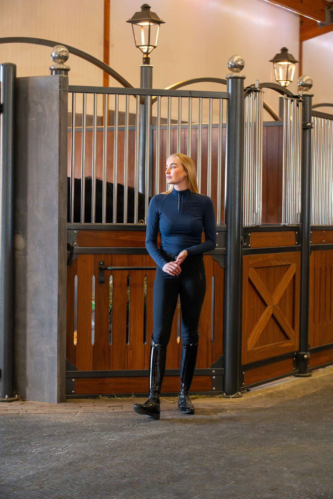 CATAGO Bree langermet rideskjorte med half-zip