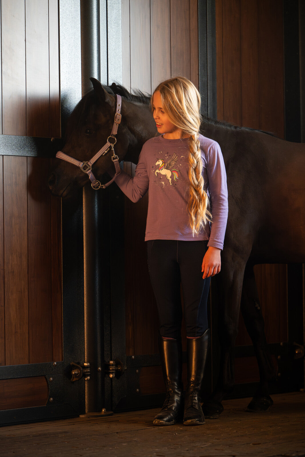 Equipage Jinx long sleeve riding jersey for kids