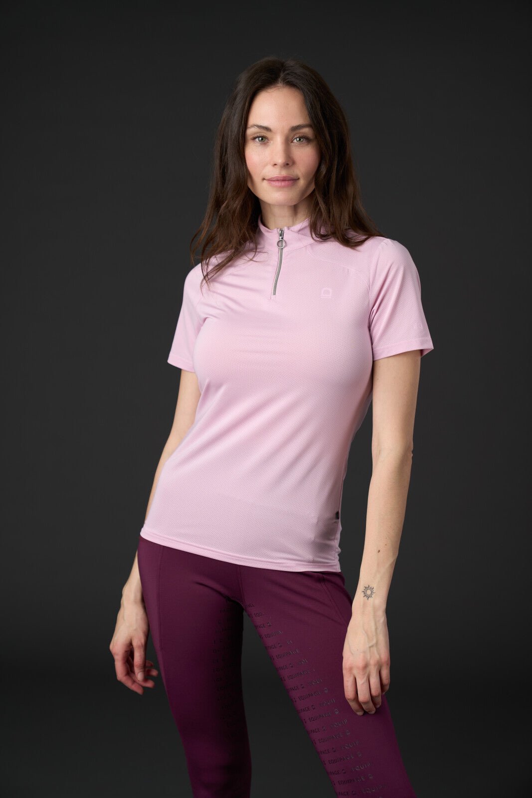 Equipage Hasty Half - zip short sleeve riding blouse - Unamari