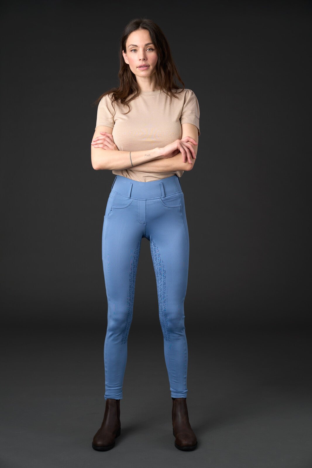 Equipage Kalea riding tights with full grip for kids - Unamari