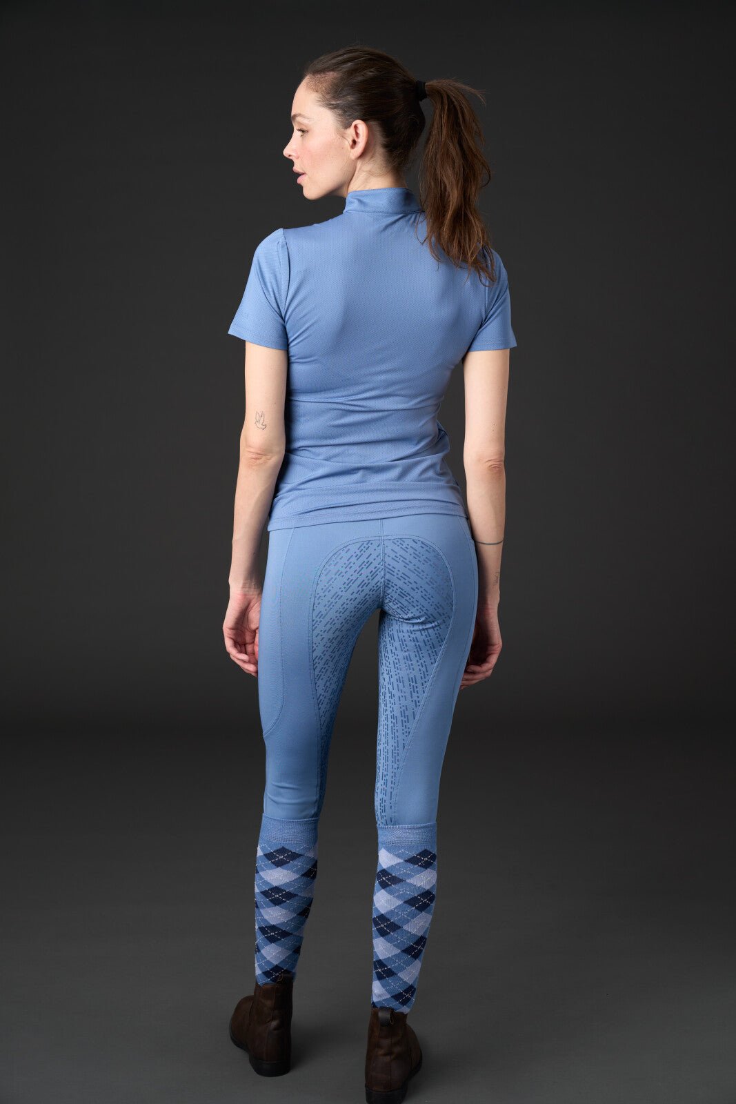 Equipage Hasty Half - zip short sleeve riding blouse - Unamari