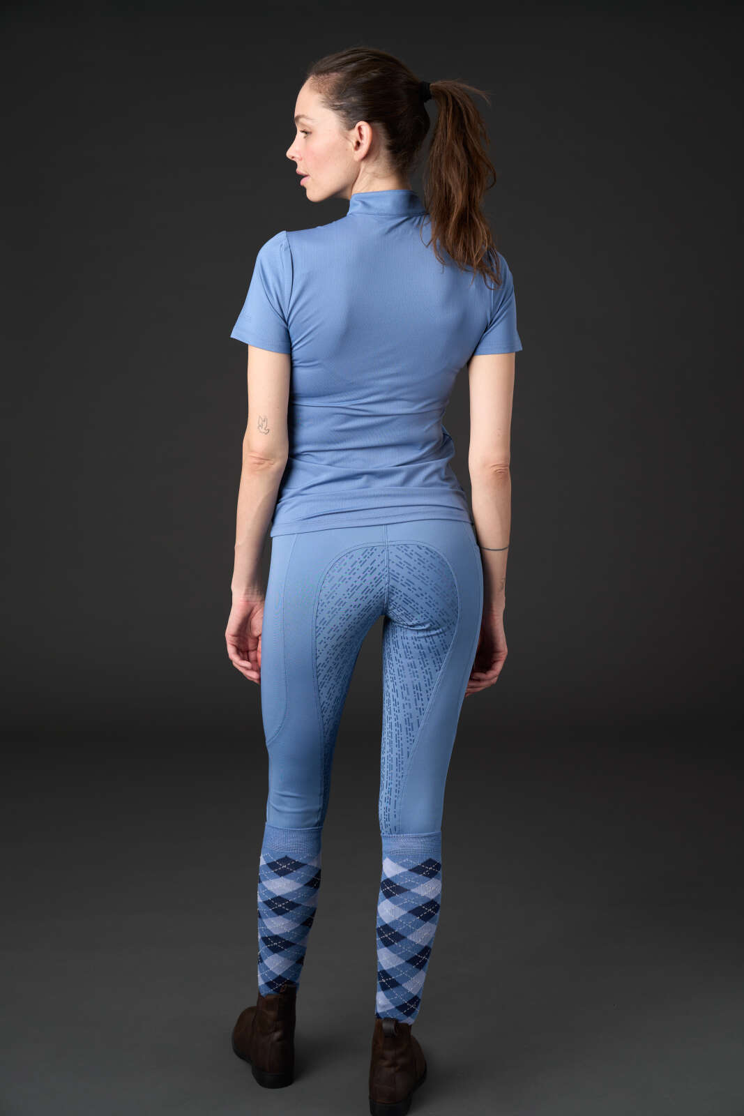 Equipage Hasty kortærmet ridebluse med half-zip