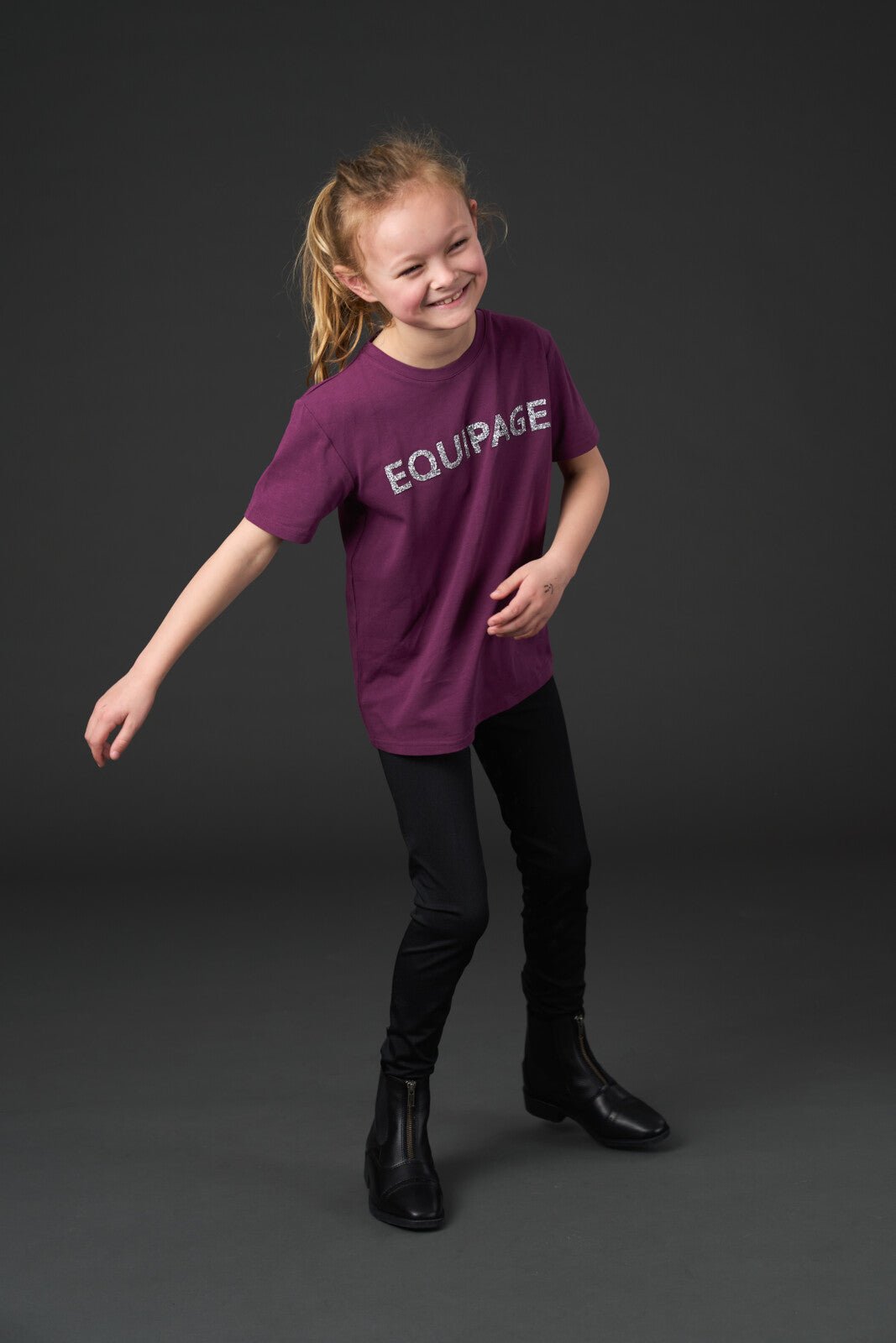 Equipage Telina short sleeve riding blouse for kids - Unamari