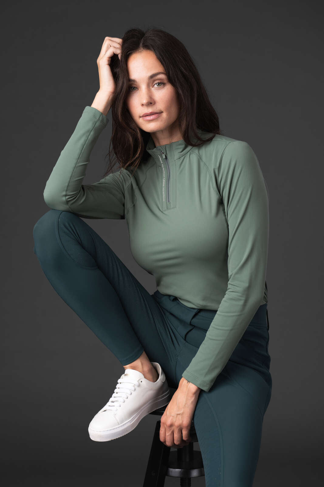 CATAGO Bree langærmet ridetrøje med half-zip