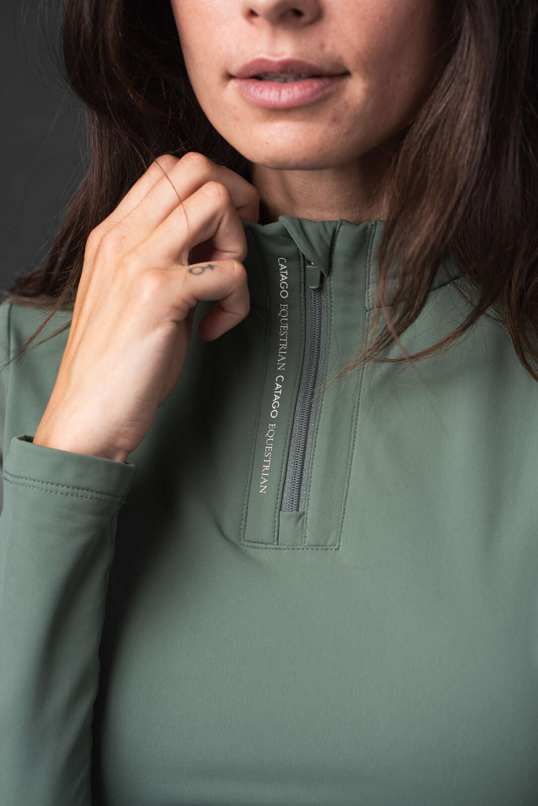 CATAGO Bree langærmet ridetrøje med half-zip