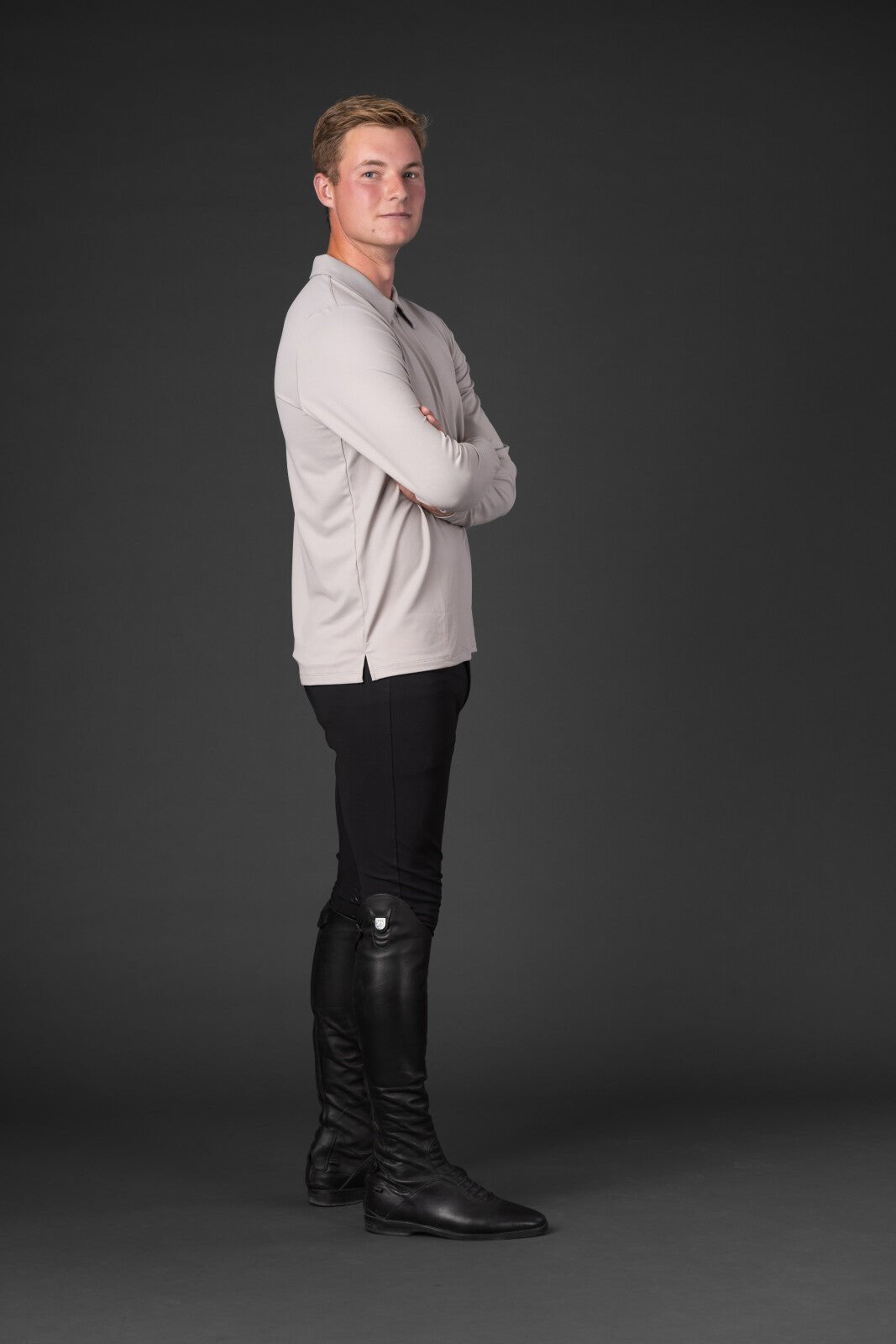 CATAGO MEN Victor long sleeve zip polo - Unamari