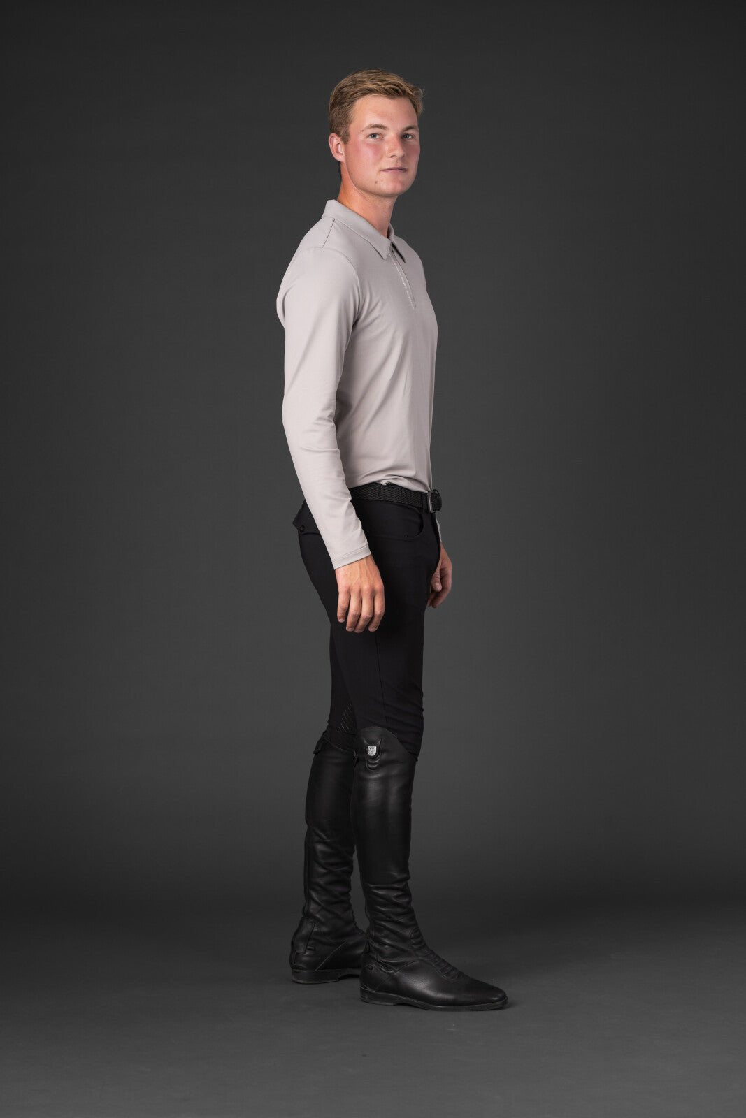 CATAGO MEN Victor long sleeve zip polo - Unamari