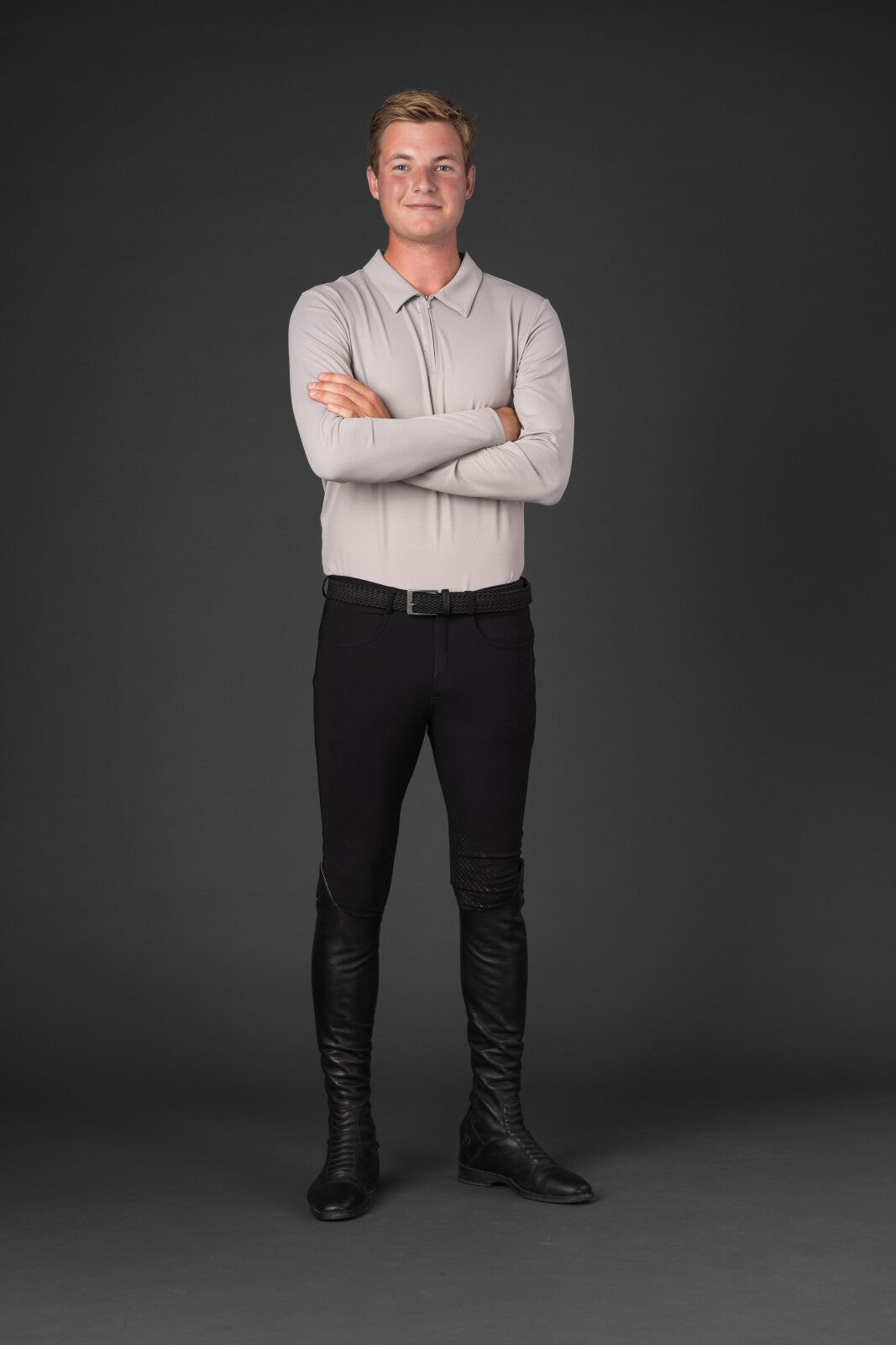 CATAGO MEN Victor long sleeve zip polo - Unamari