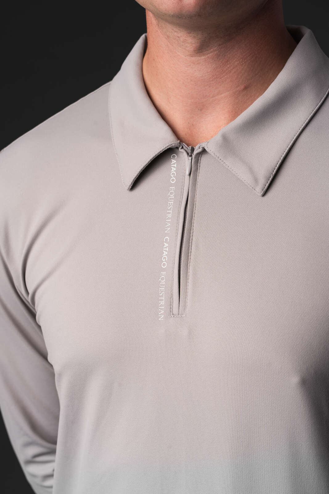 CATAGO MEN Victor langærmet zip polo