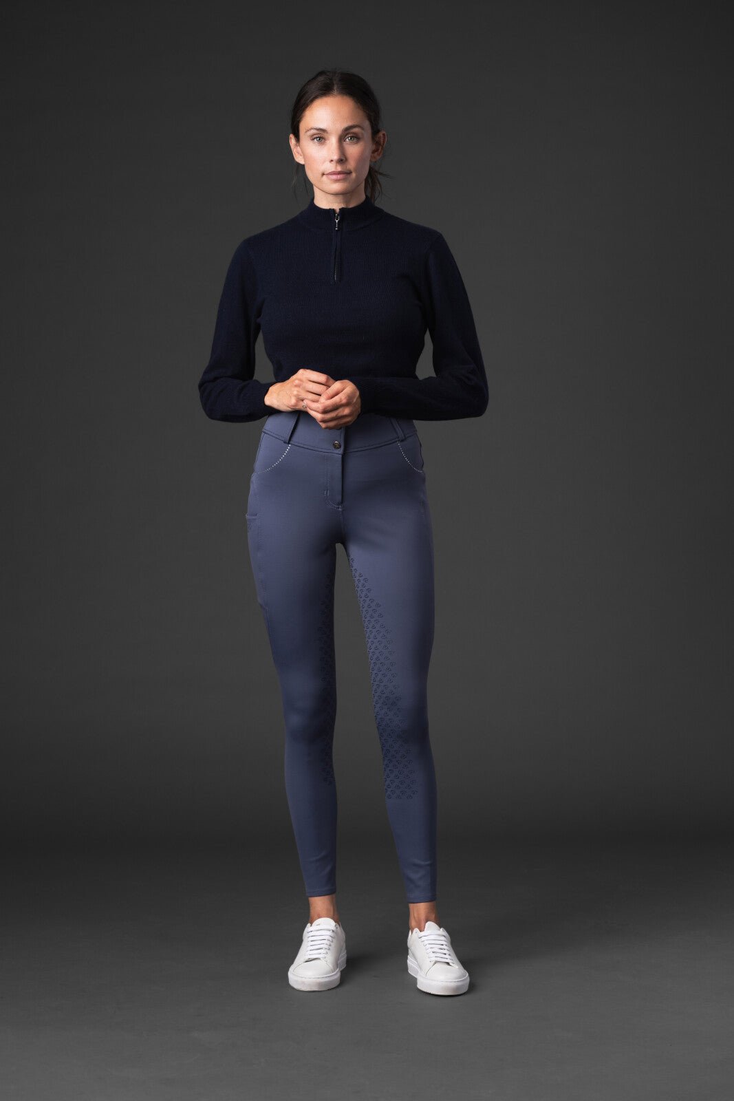 CATAGO Victoria knitted half - zip riding pullover - Unamari