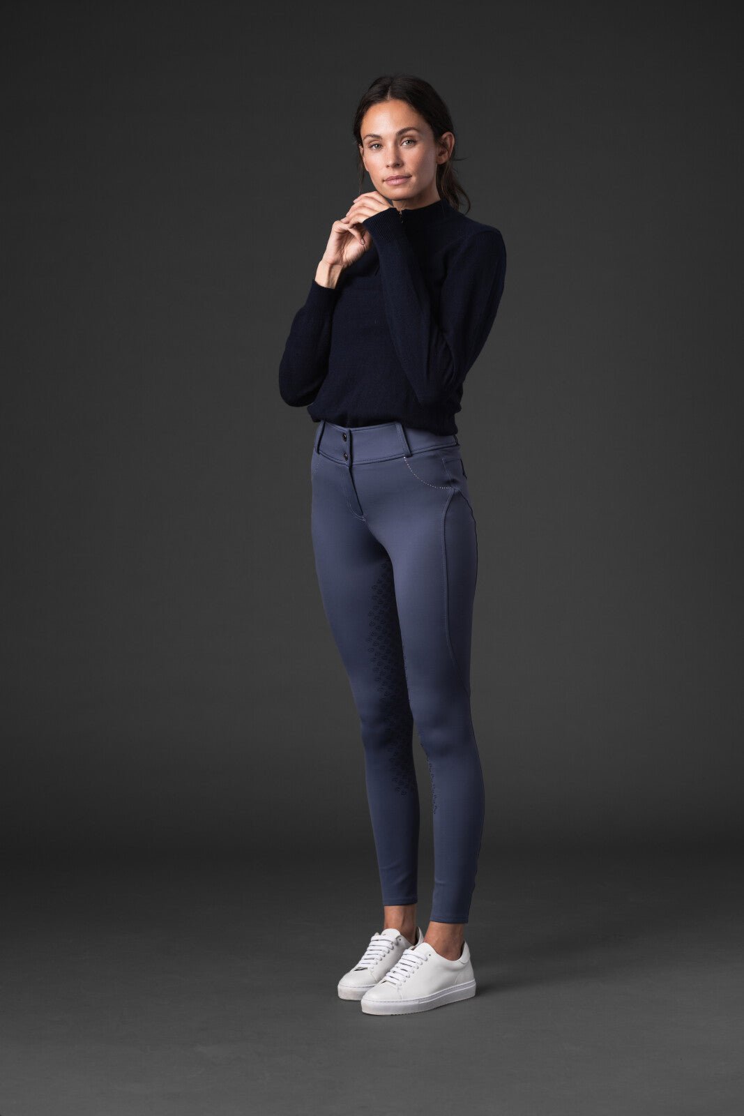 CATAGO Victoria knitted half - zip riding pullover - Unamari