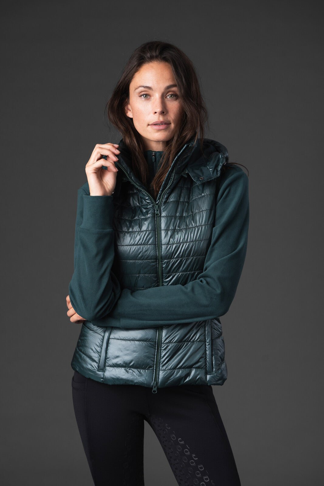 Equipage Valencia hooded riding vest - Unamari