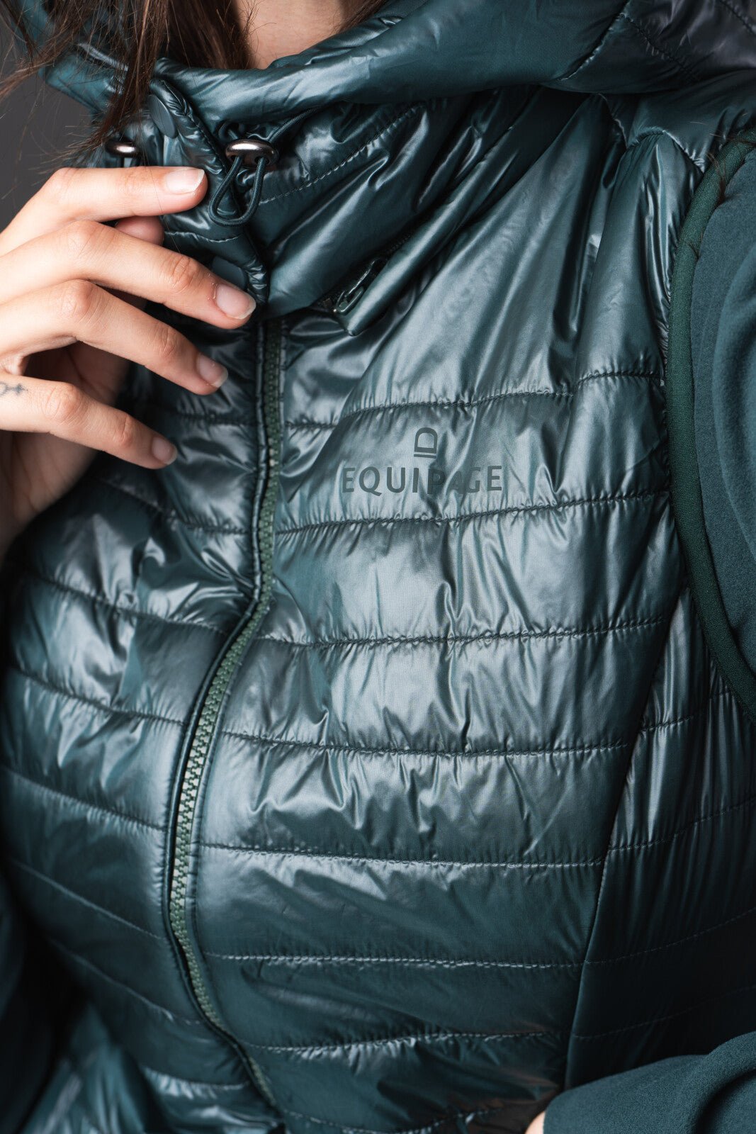 Equipage Valencia hooded riding vest - Unamari