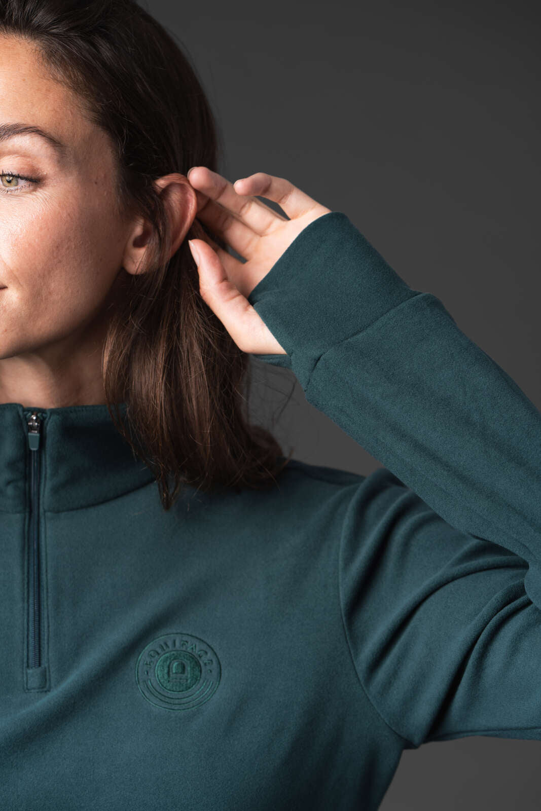 Equipage Vibeka genser med halv glidelås
