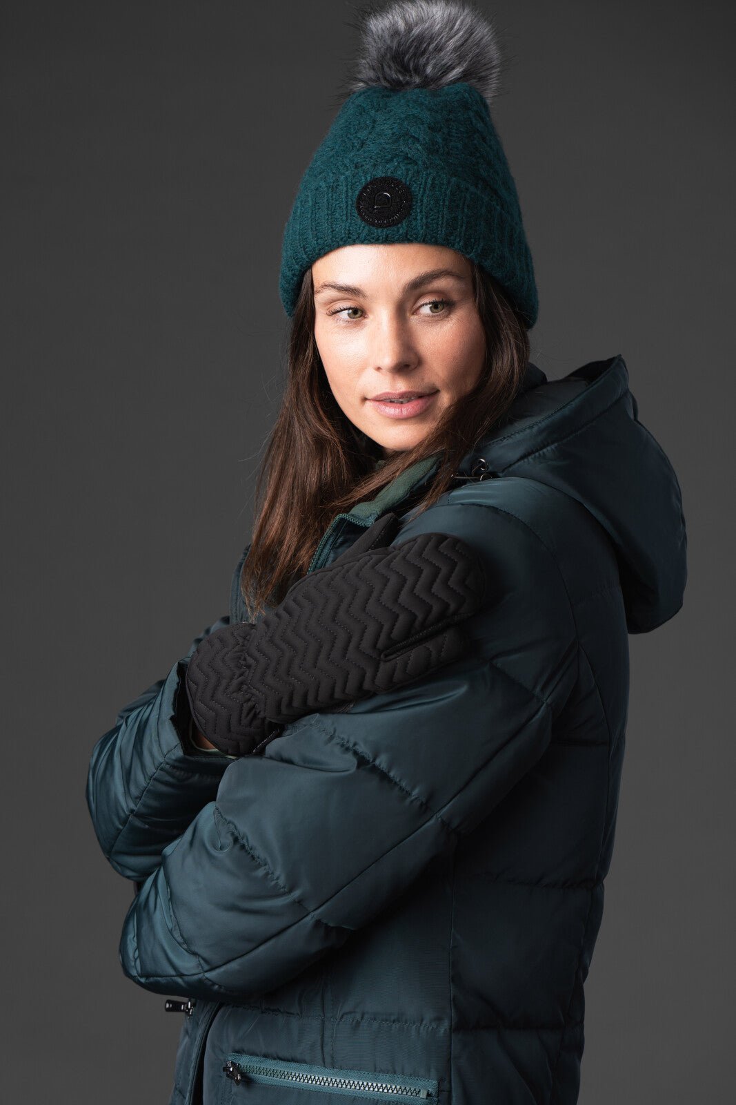 Equipage Vasili knitted hat with faux fur pompom - Unamari