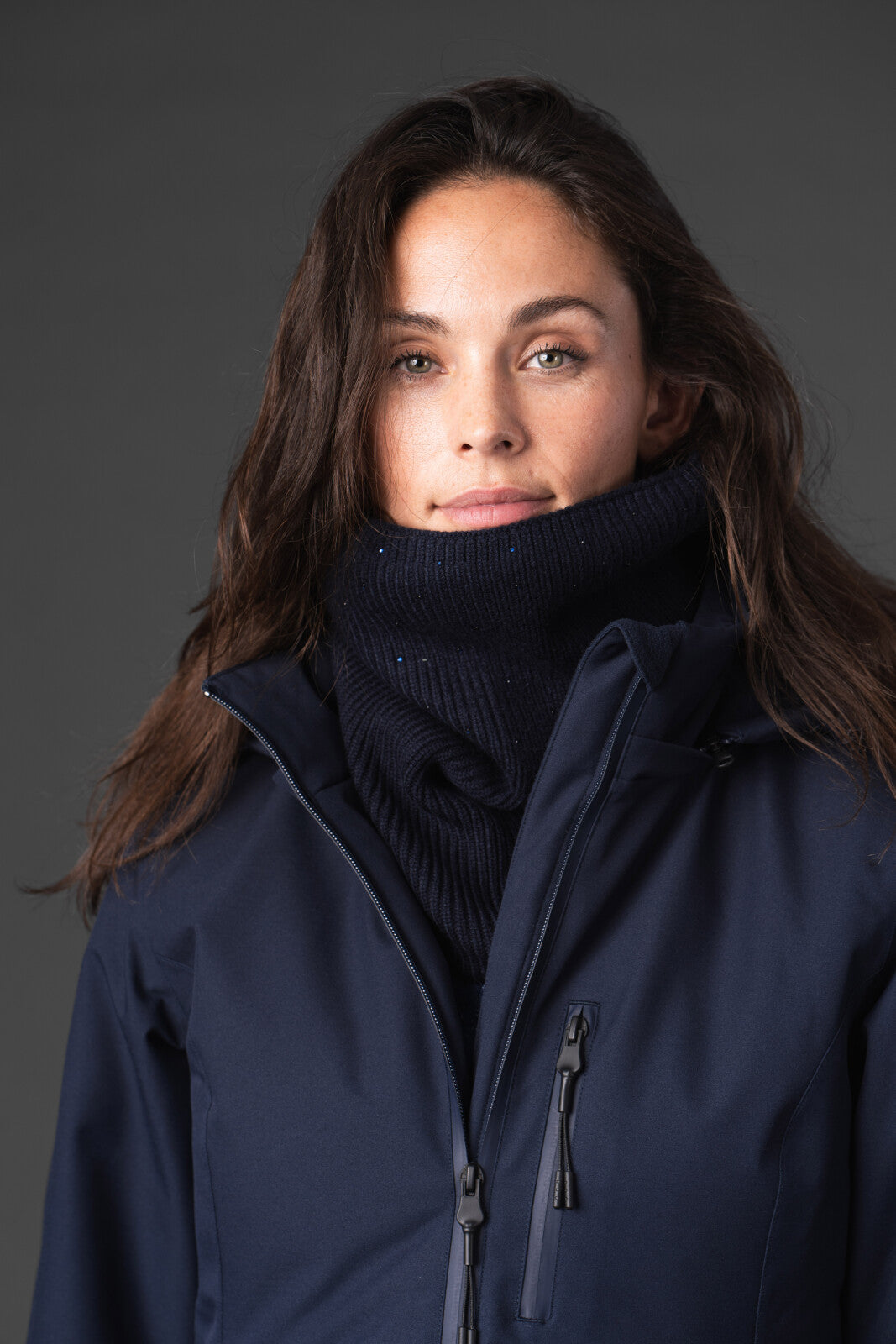 Equipage Vainy Strick-Schlauchschal mit Glitzersteinen