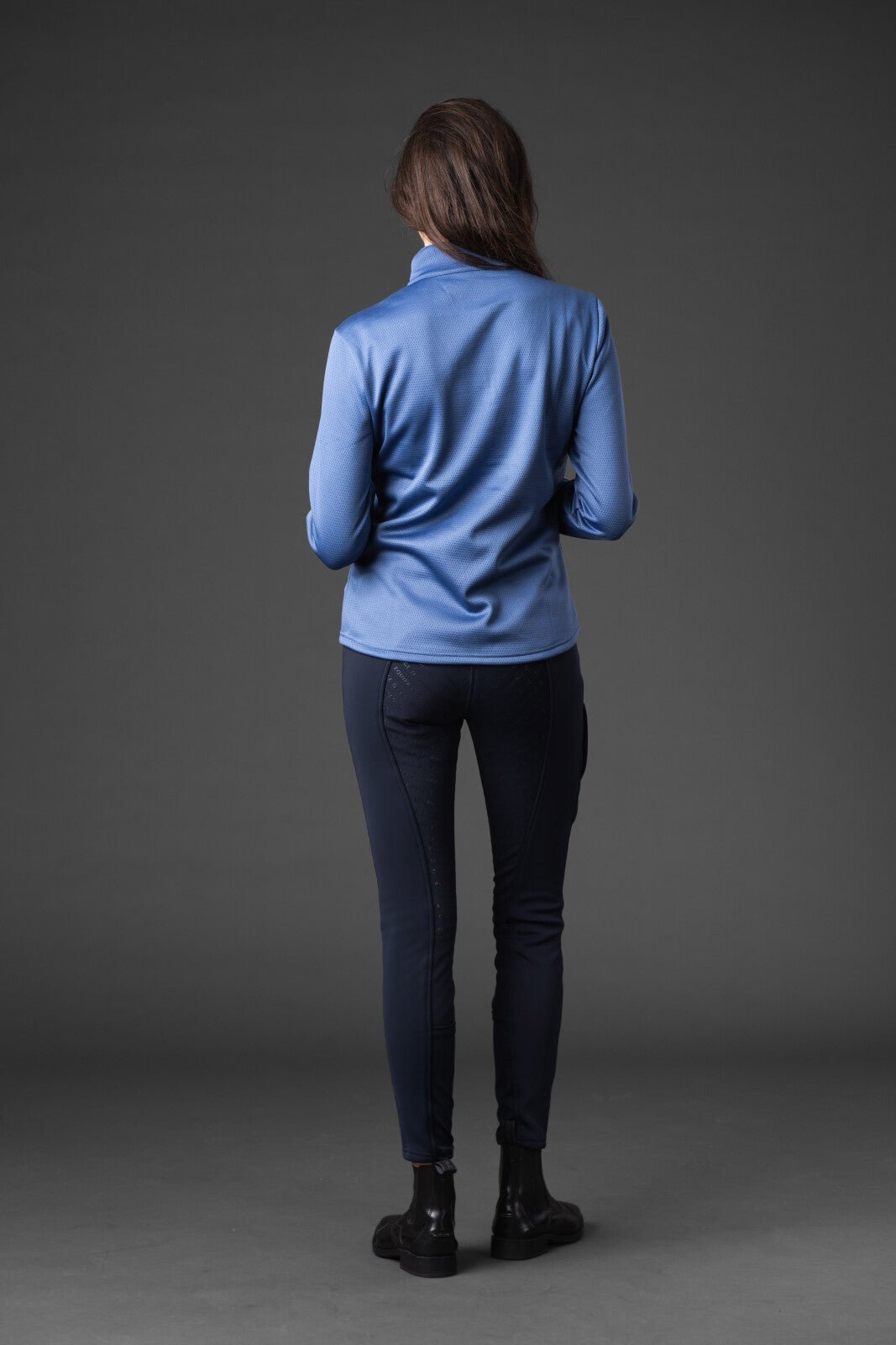 Equipage Scarlet long sleeve half - zip riding shirt - Unamari