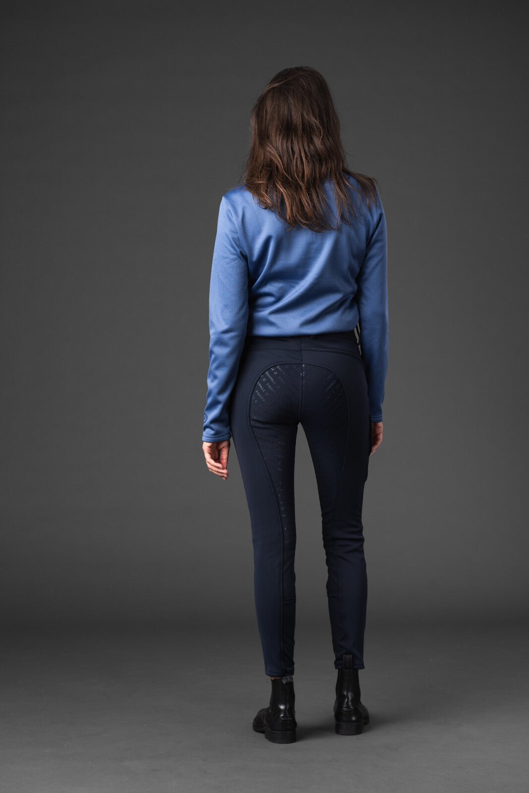 Equipage Scarlet long sleeve half - zip riding shirt - Unamari