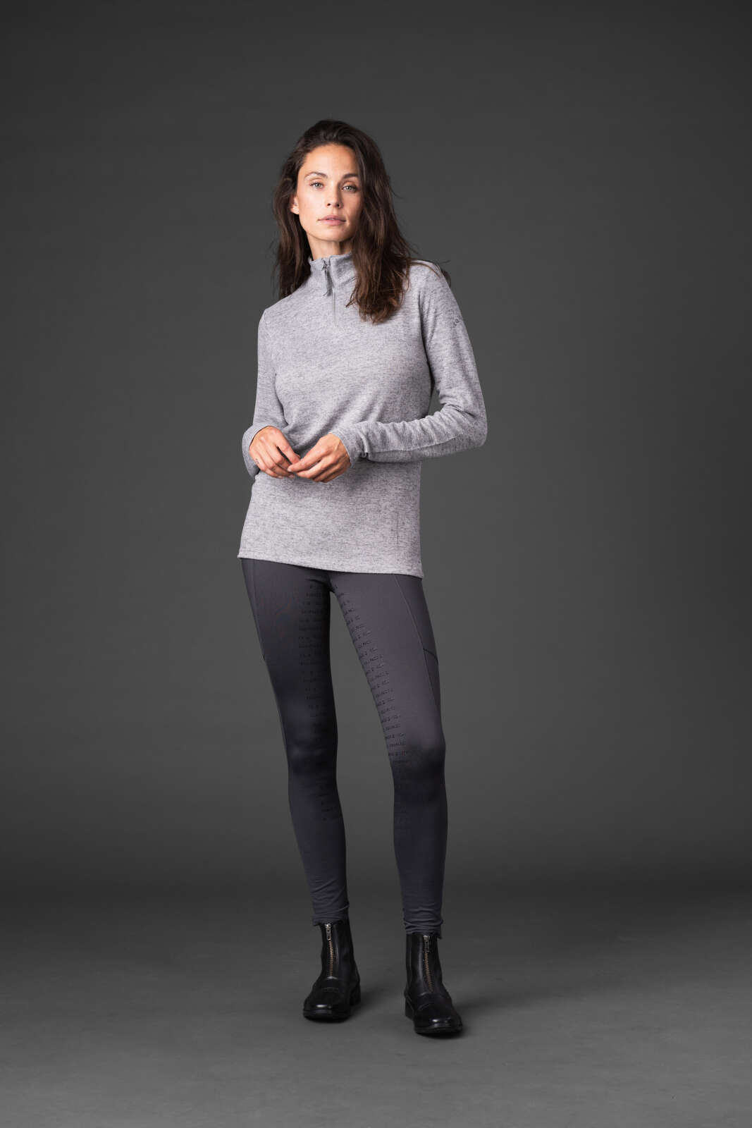 Equipage Stacey langærmet half-zip rideshirt