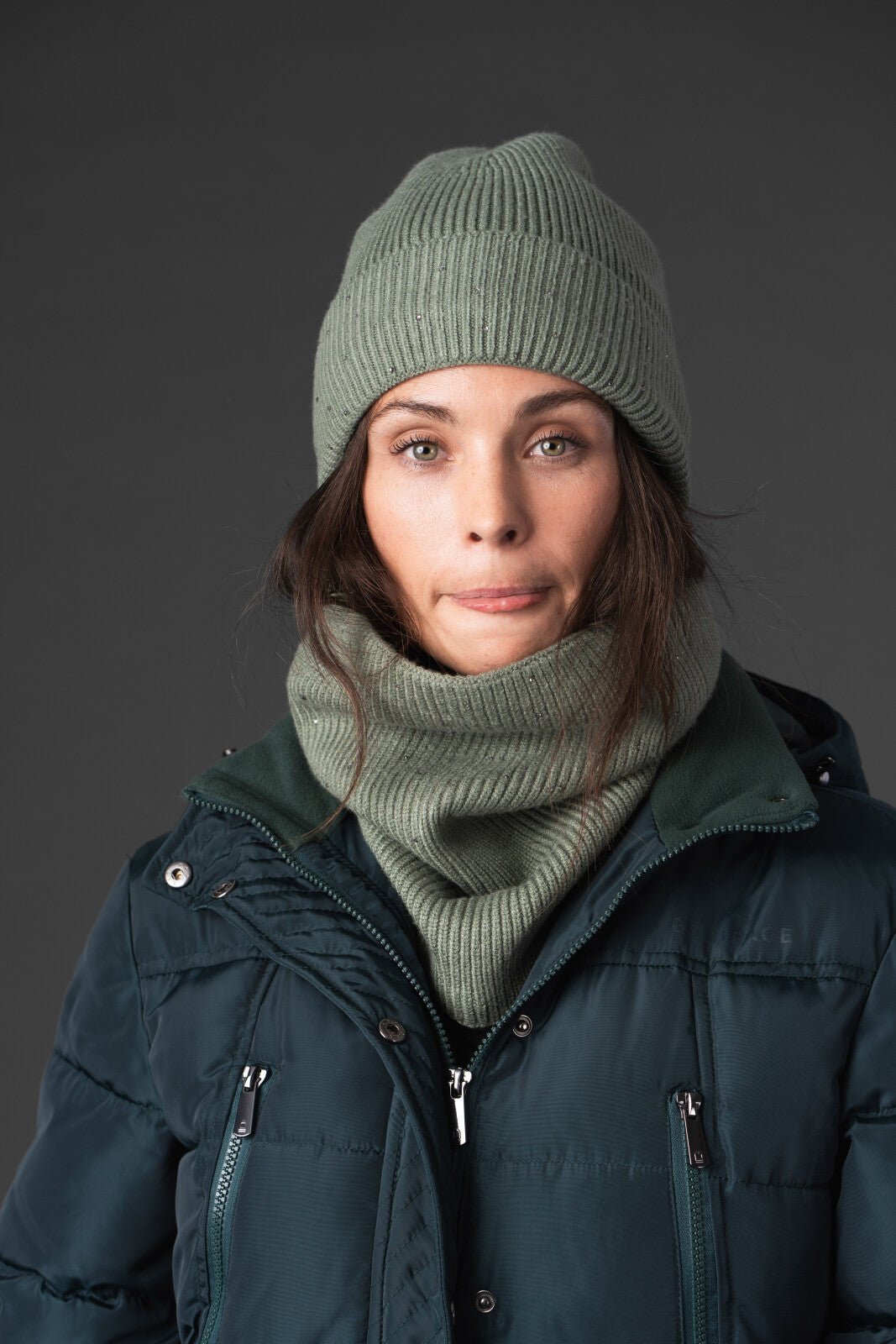 Equipage Vaino ribbed beanie with sparkle - Unamari