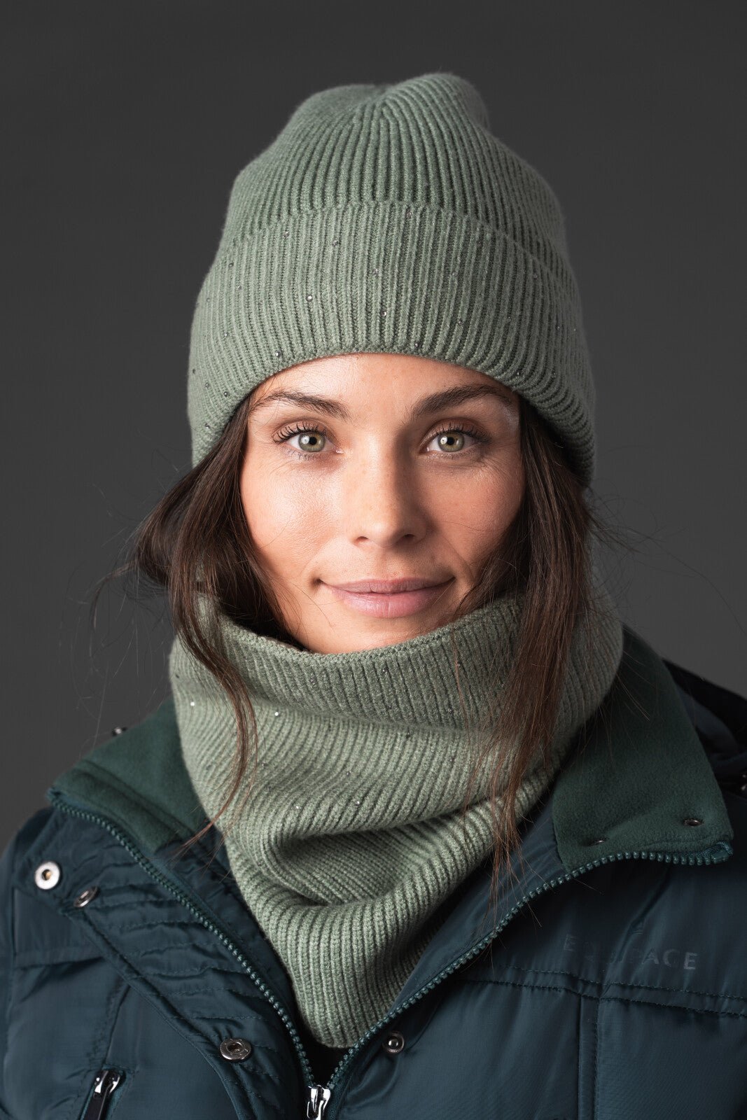 Equipage Vaino ribbed beanie with sparkle - Unamari