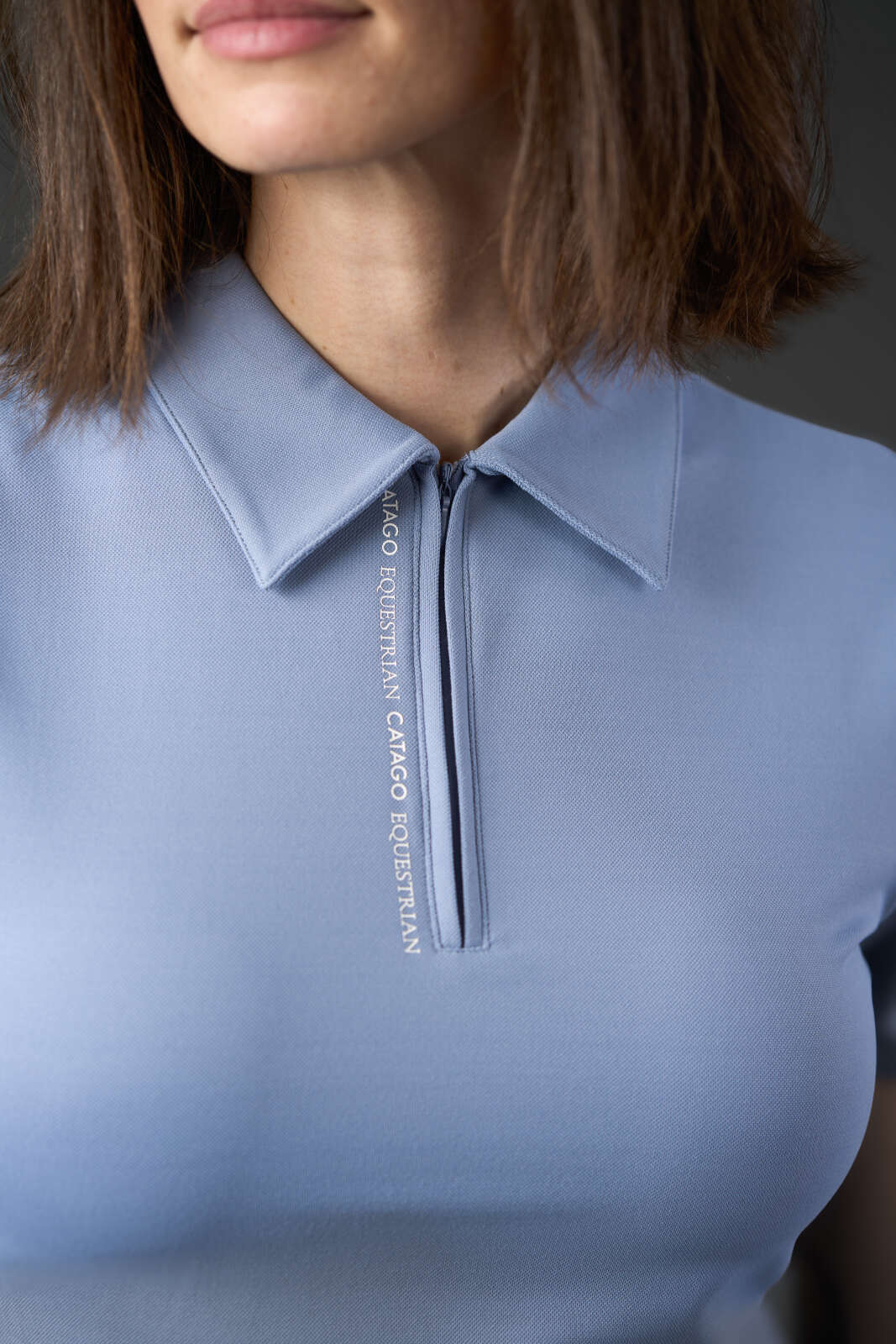 Catago Nash zip polo kortærmet ridebluse